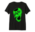 80S Neon Zombie Skull Skate Tri T-Shirt - Casual Everyday Wear Men Women - T-Shirt, Sweatshirt, Hoodie