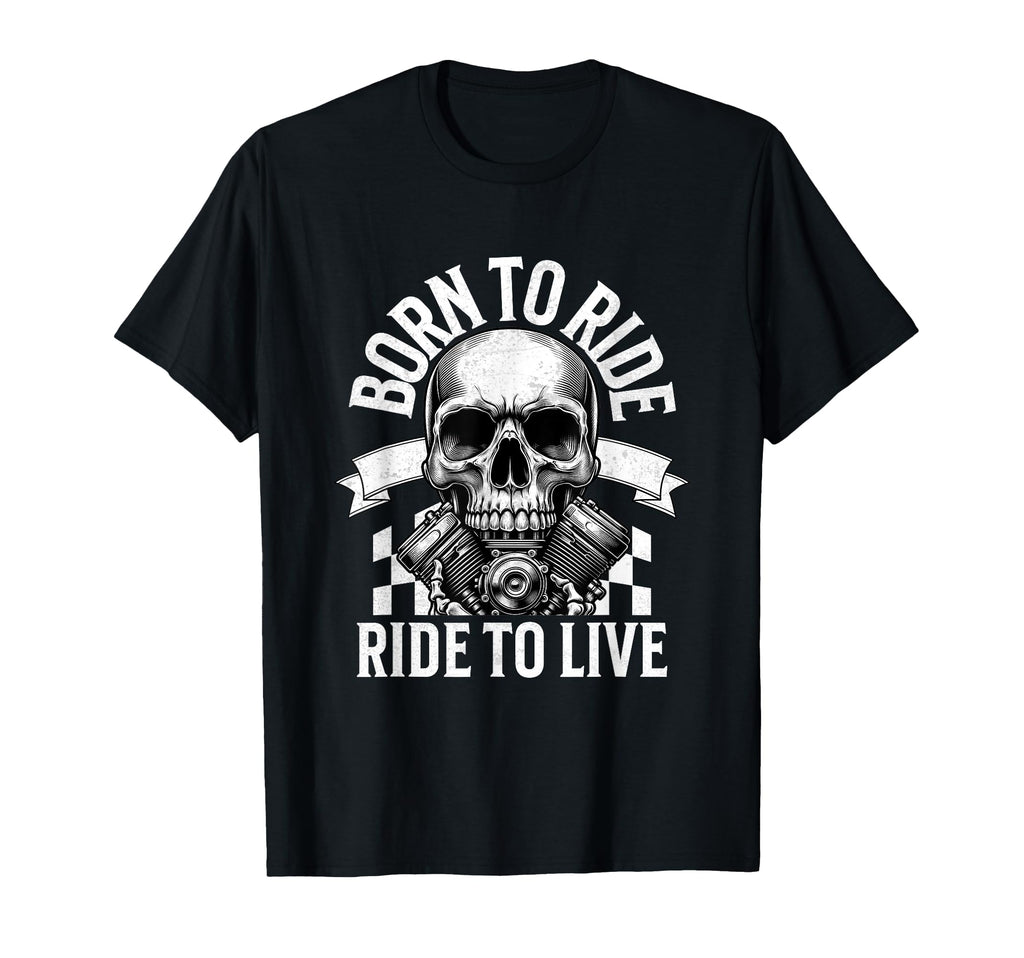Funny Ride To Live Motorcycle Bike T-Shirt - Aesthetic Graphic Unisex - T-Shirt, Sweatshirt, Hoodie