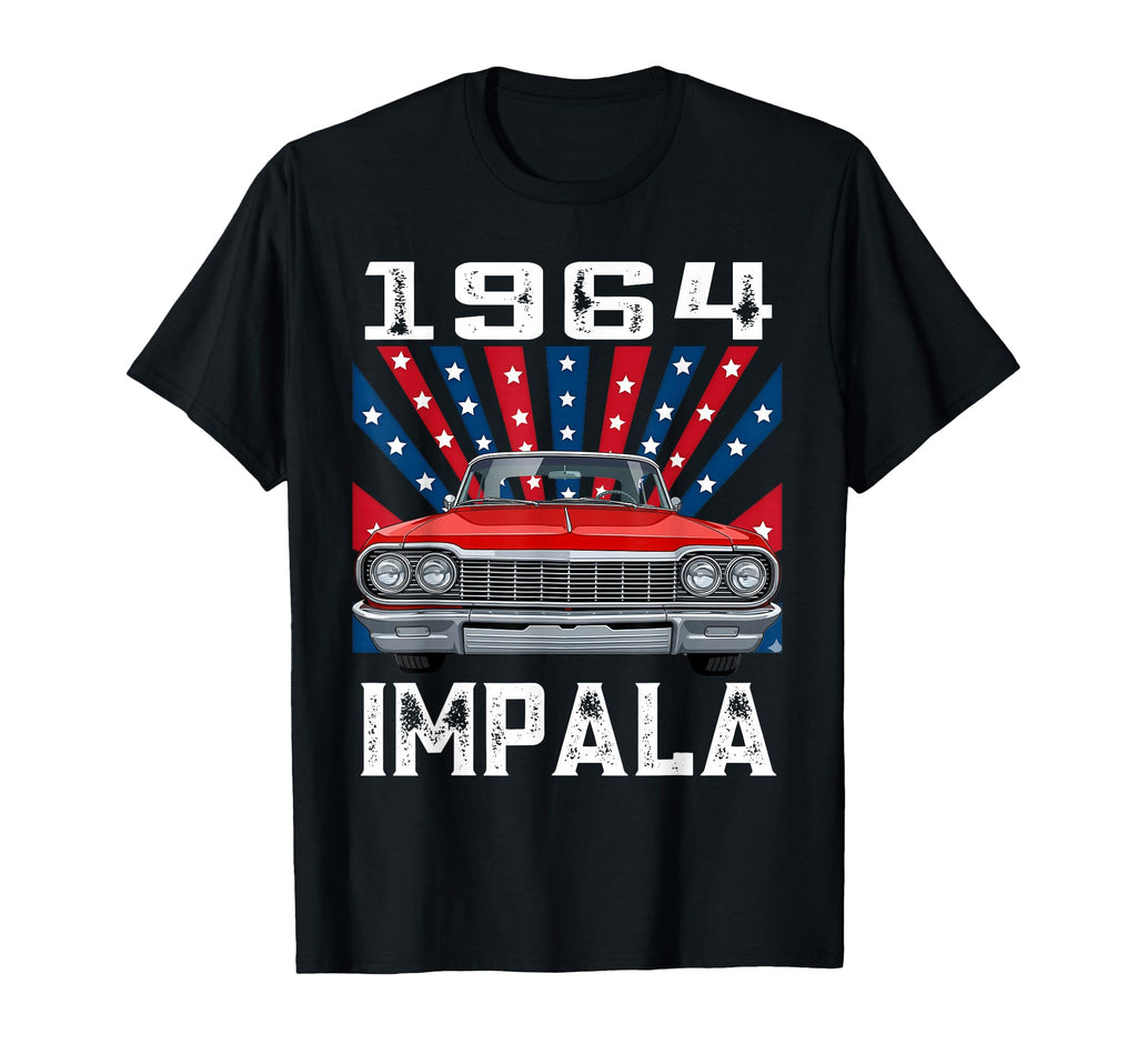1964 64 Impala Old School Muscle Car T-Shirt - Unique Graphic for Adults - T-Shirt, Sweatshirt, Hoodie