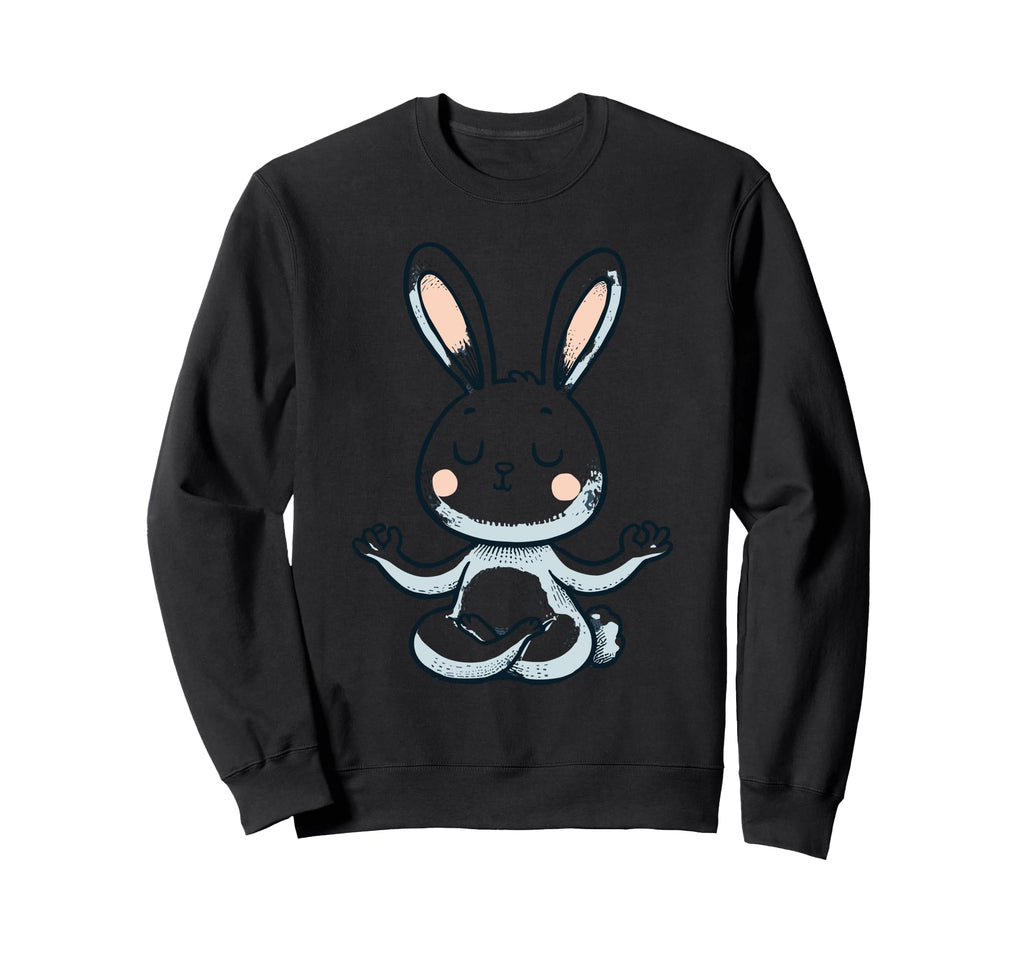 Meditation Rabbit Yoga Pose Sweatshirt - Fun Novelty Design for Adults - T-Shirt, Sweatshirt, Hoodie