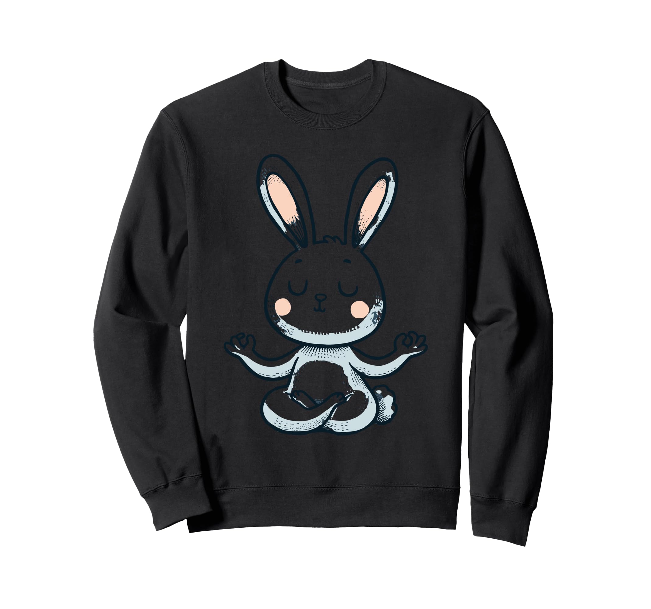 Meditation Rabbit Yoga Pose Sweatshirt - Fun Novelty Design for Adults - T-Shirt, Sweatshirt, Hoodie
