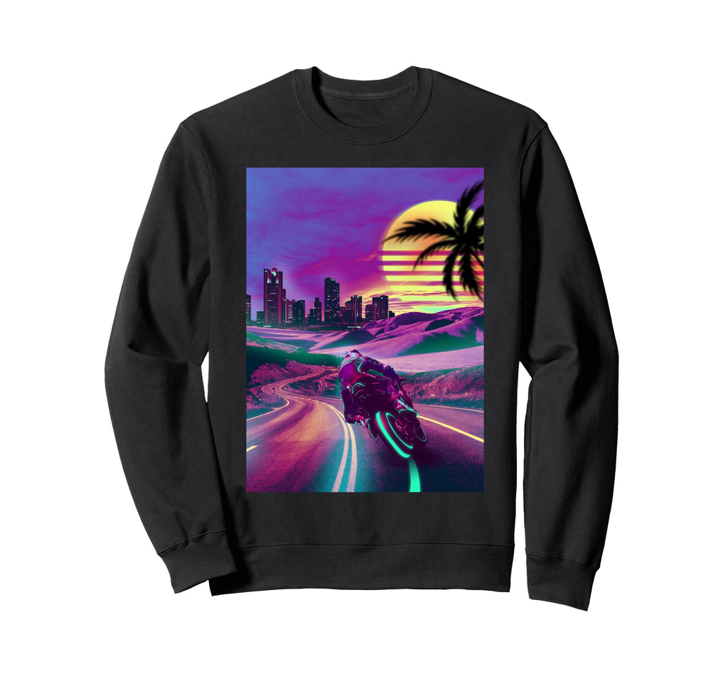 Outrun Vaporwave 80S Synthwave Sweatshirt - Streetwear Style Unisex - T-Shirt, Sweatshirt, Hoodie