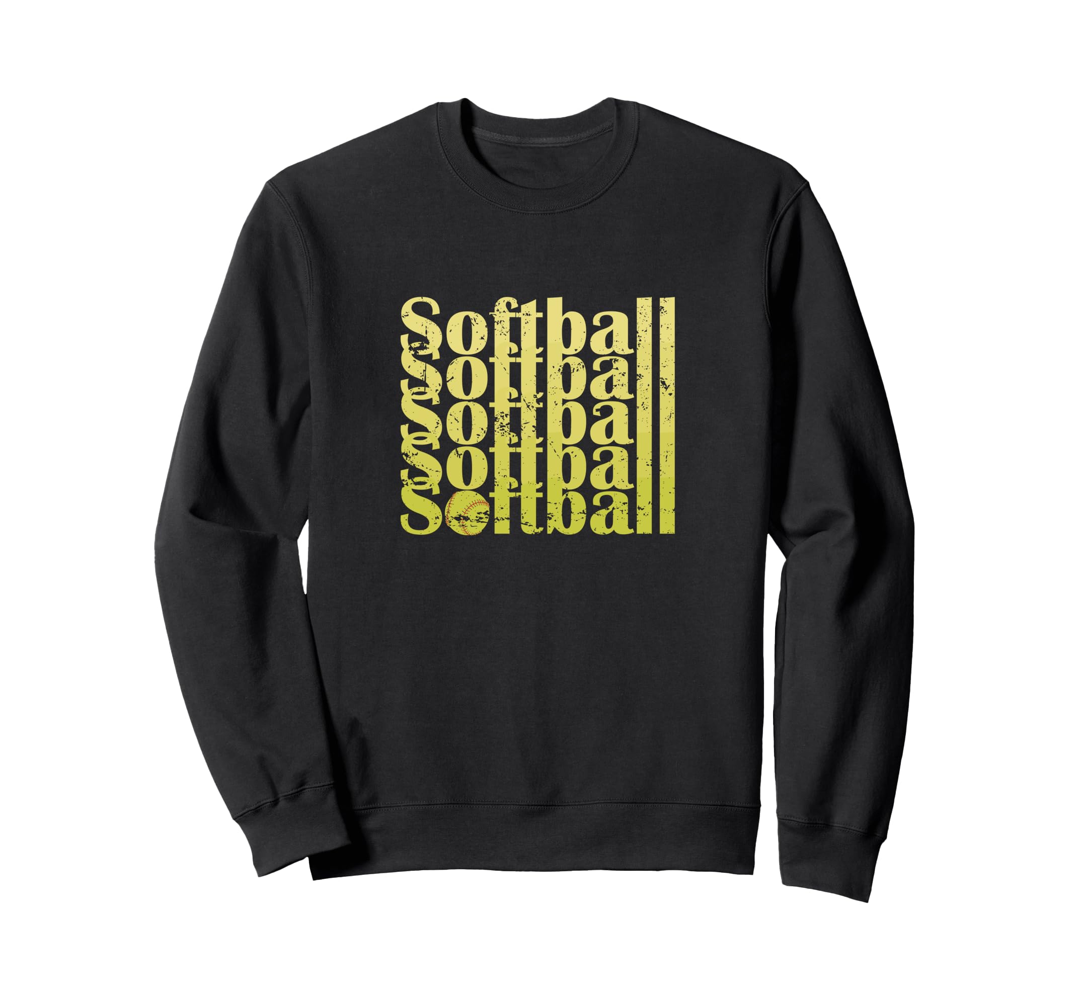 Softball Sports Typography Softball Sweatshirt - Minimalist Print Men Women - T-Shirt, Sweatshirt, Hoodie