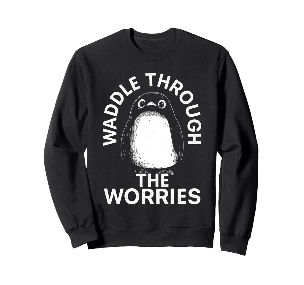 Penguin Overthinkers And Anxious Sweatshirt - Custom Art Print Men Women - T-Shirt, Sweatshirt, Hoodie