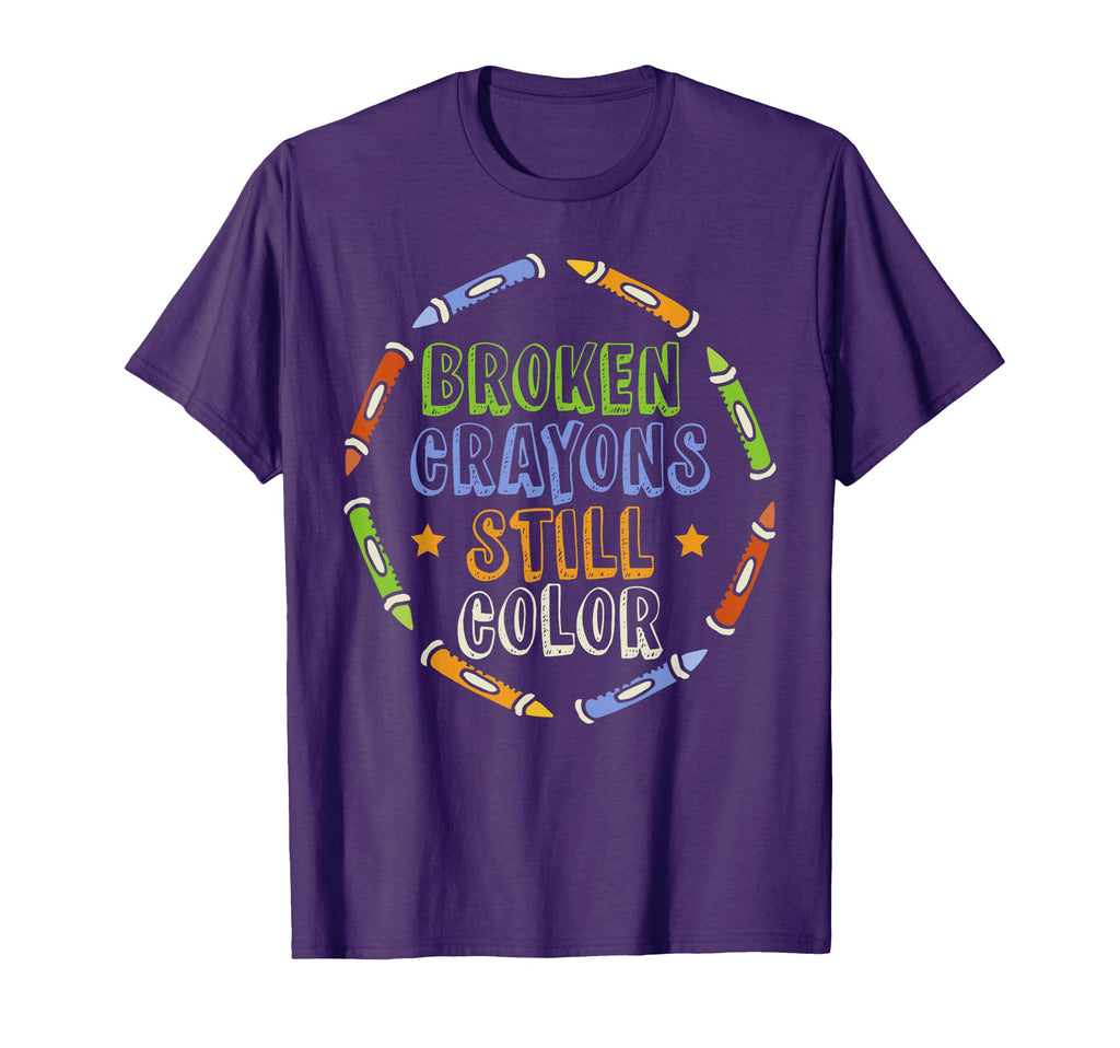 Broken Crayons Still Color Mental Health T-Shirt - Streetwear Style Unisex - T-Shirt, Sweatshirt, Hoodie