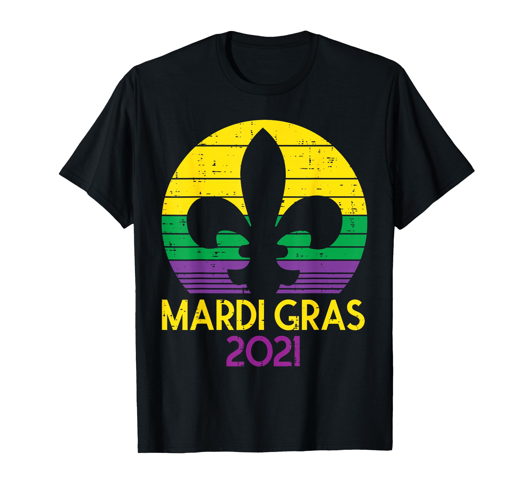Mardi Gras 2021 Jester Hat Sunset T-Shirt - Novelty Apparel Men Women - T-Shirt, Sweatshirt, Hoodie