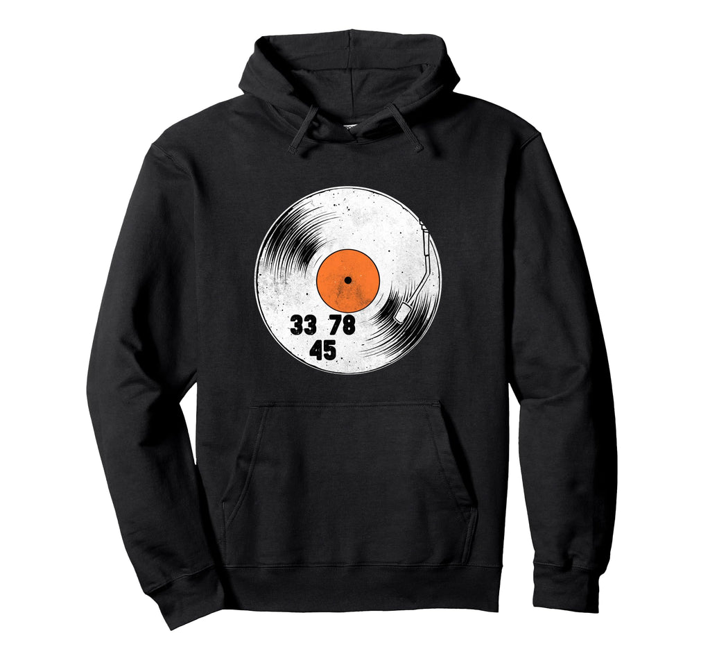 Vinyl Record Music Lp Player Turntable 33 Hoodie - Unique Graphic Unisex - T-Shirt, Sweatshirt, Hoodie