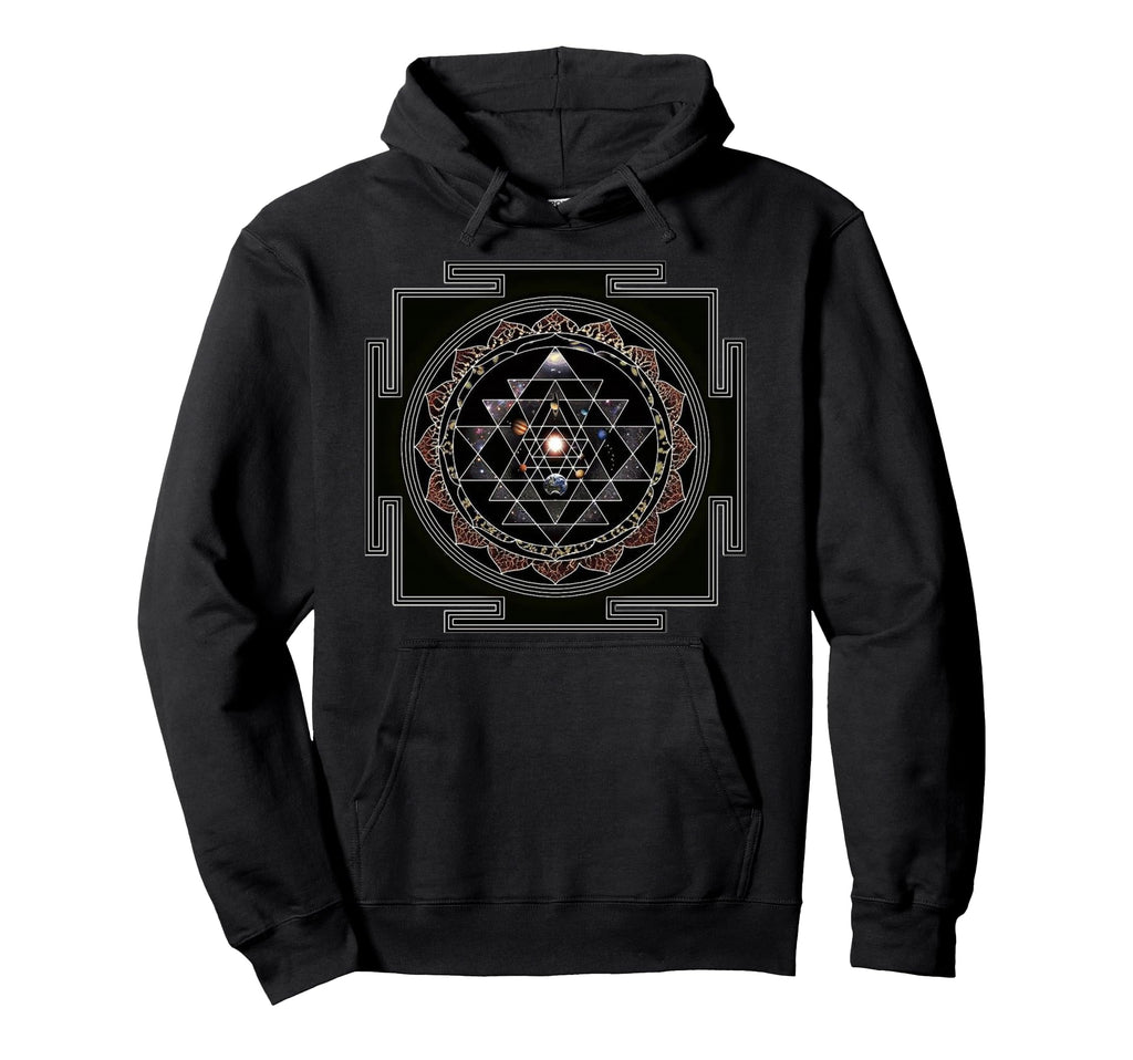 Positive Energy Good Luck Sri Yantra Hoodie - Novelty Apparel Men Women - T-Shirt, Sweatshirt, Hoodie