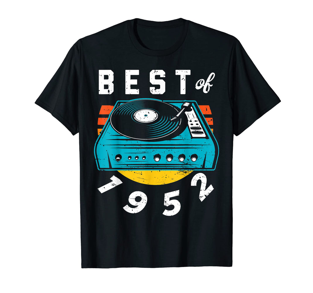 Best 1952 Vinyl Record 70 Birthday T-Shirt - Aesthetic Graphic Men Women - T-Shirt, Sweatshirt, Hoodie