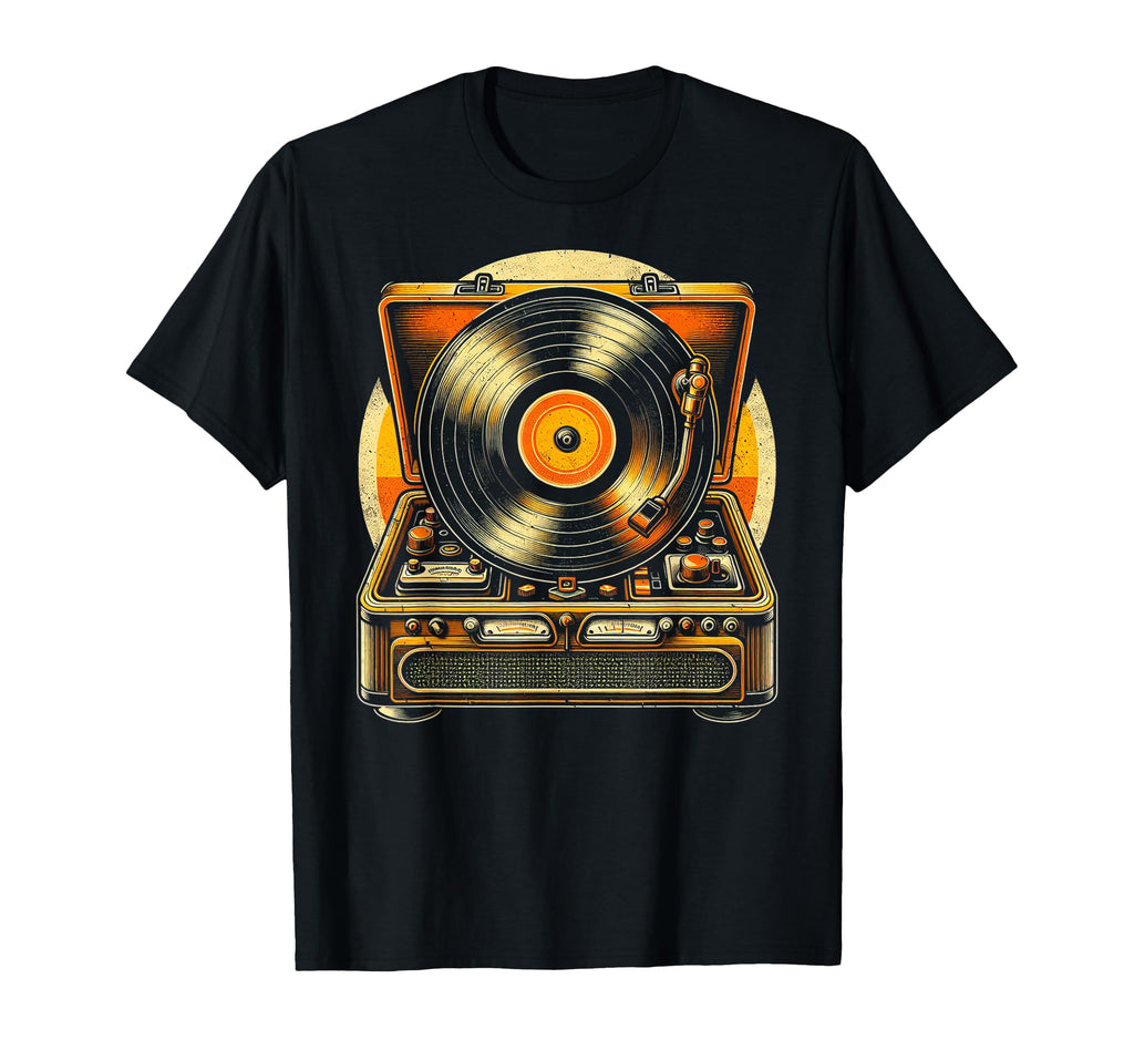 70S Vinyl Record Player T-Shirt - Streetwear Style for Adults - T-Shirt, Sweatshirt, Hoodie
