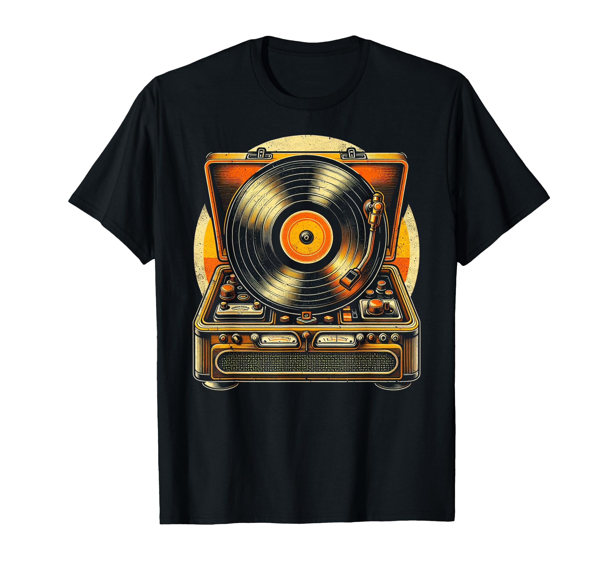 70S Vinyl Record Player T-Shirt - Streetwear Style for Adults - T-Shirt, Sweatshirt, Hoodie