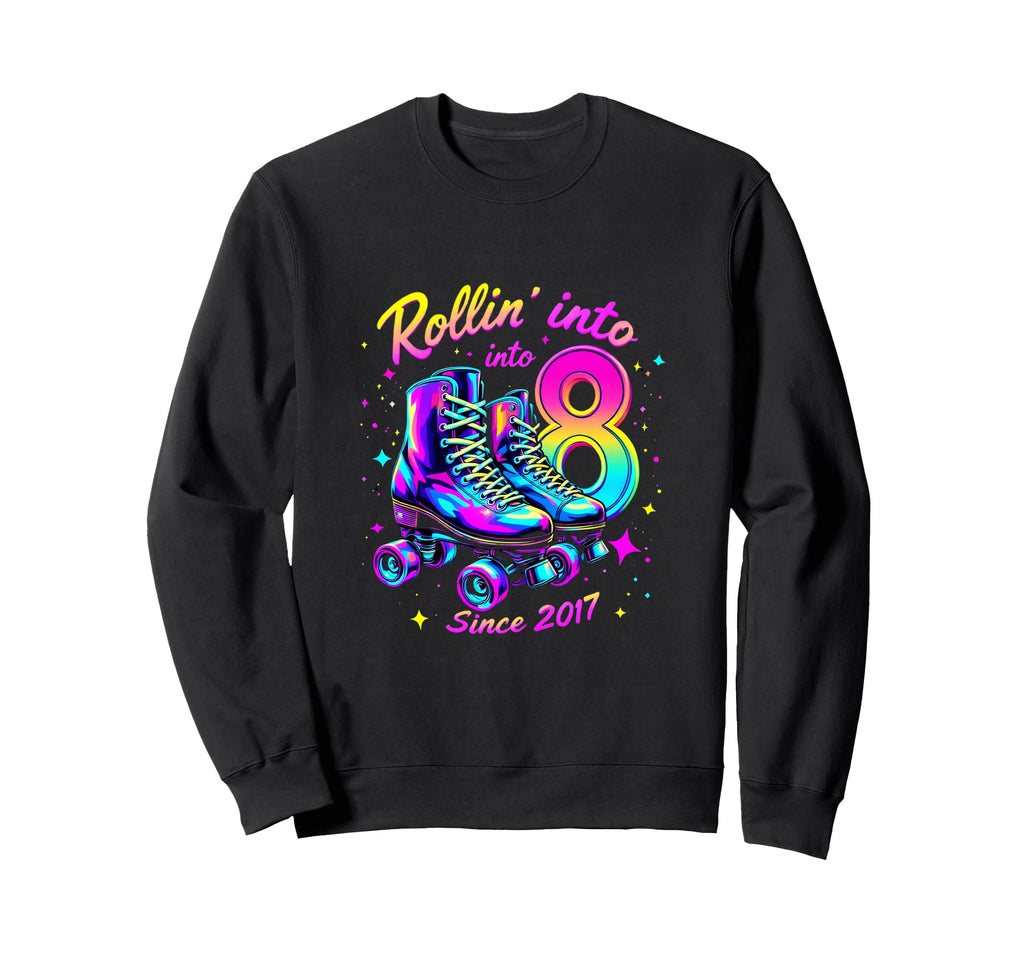 Roller Skates Awesome Since 2017 Sweatshirt - Fun Novelty Design for Adults - T-Shirt, Sweatshirt, Hoodie