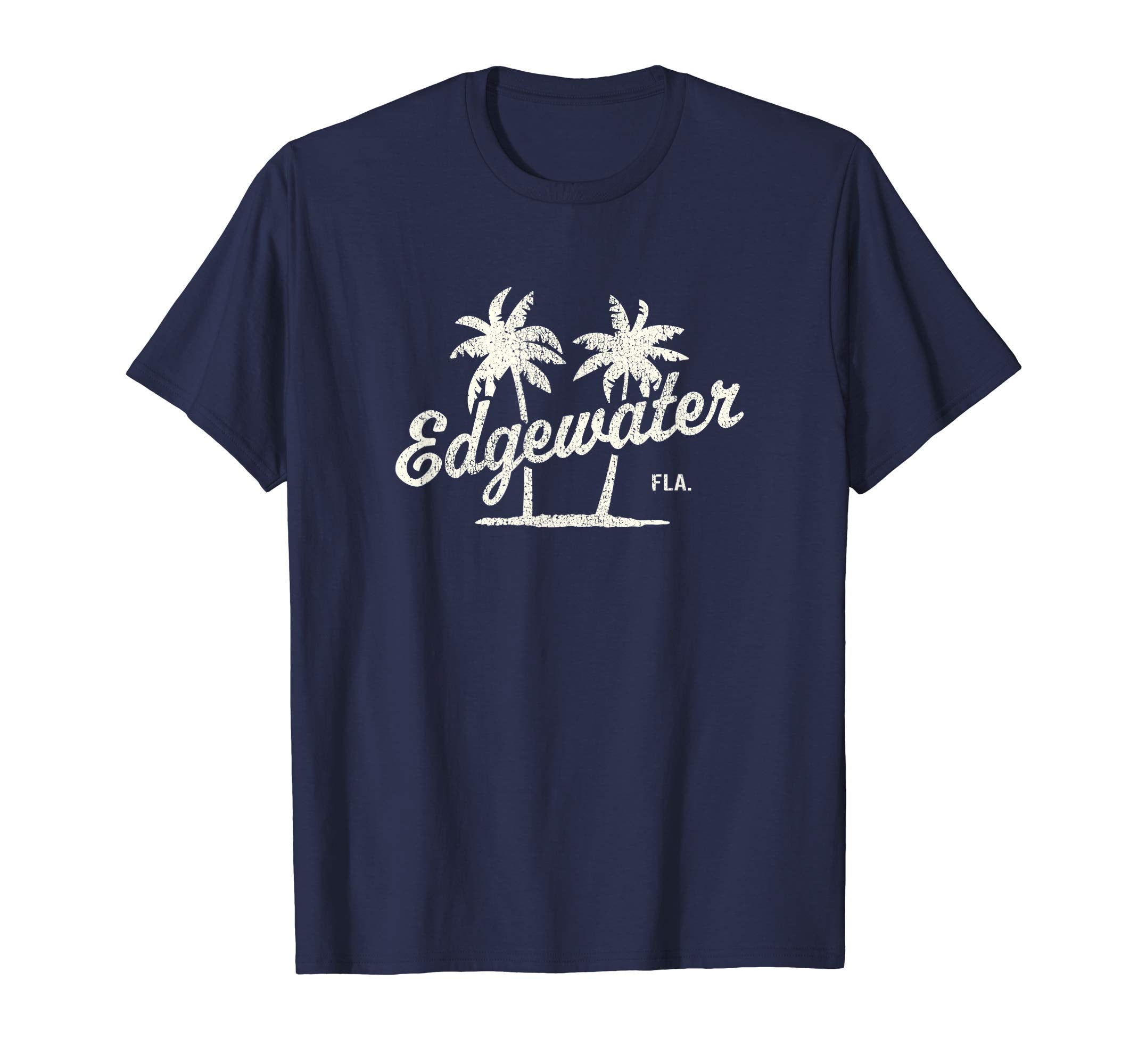 Edgewater Florida 70S Palm Trees T-Shirt - Novelty Apparel Unisex - T-Shirt, Sweatshirt, Hoodie