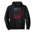 Us Flag American Motorcycle Biker Hoodie - Graphic Print Unisex - T-Shirt, Sweatshirt, Hoodie