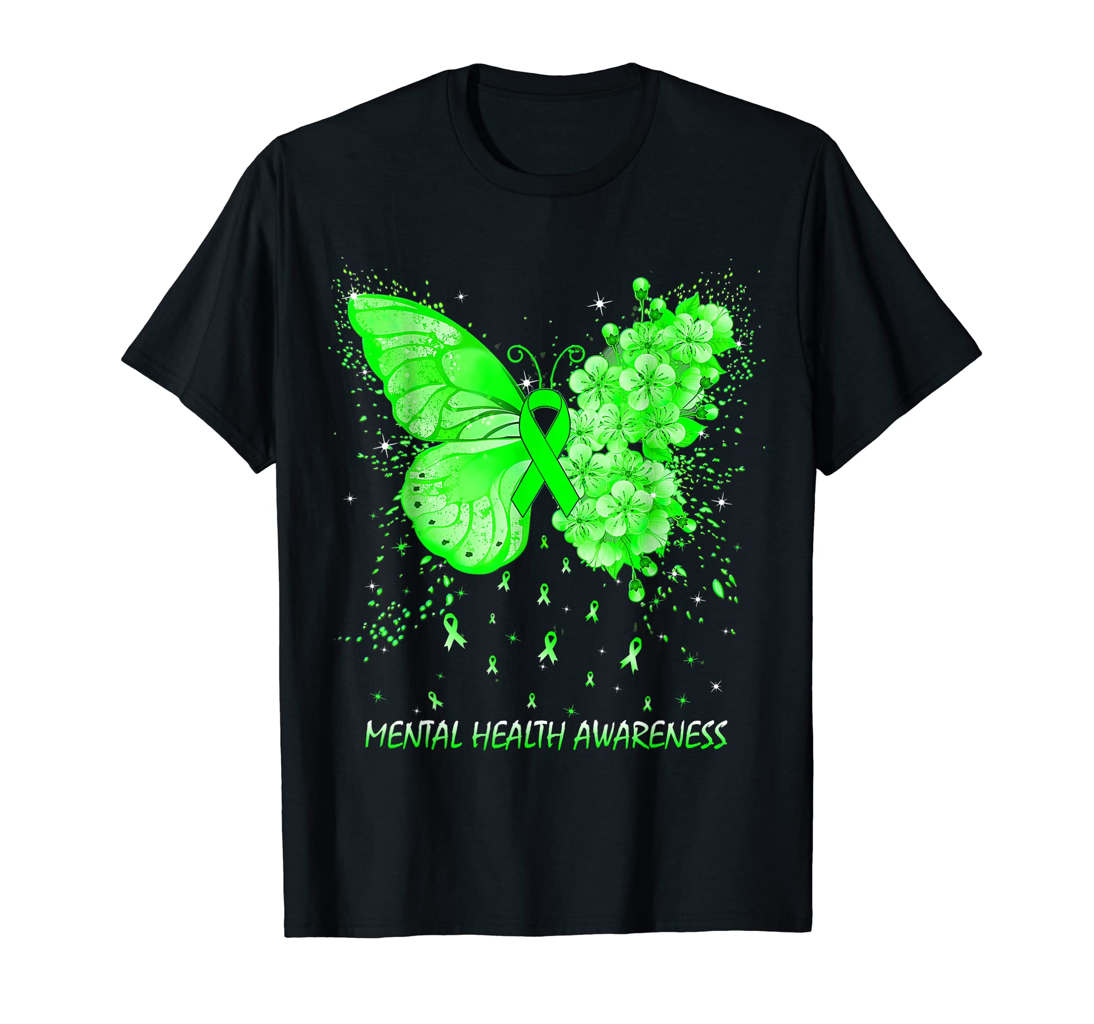 Womens Butterfly Mental Health T-Shirt - Novelty Apparel Men Women - T-Shirt, Sweatshirt, Hoodie