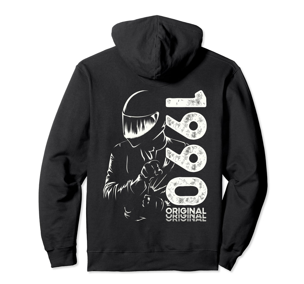 35Th Birthday Motorcycle Motorcyclist Hoodie - Minimalist Print for Adults - T-Shirt, Sweatshirt, Hoodie