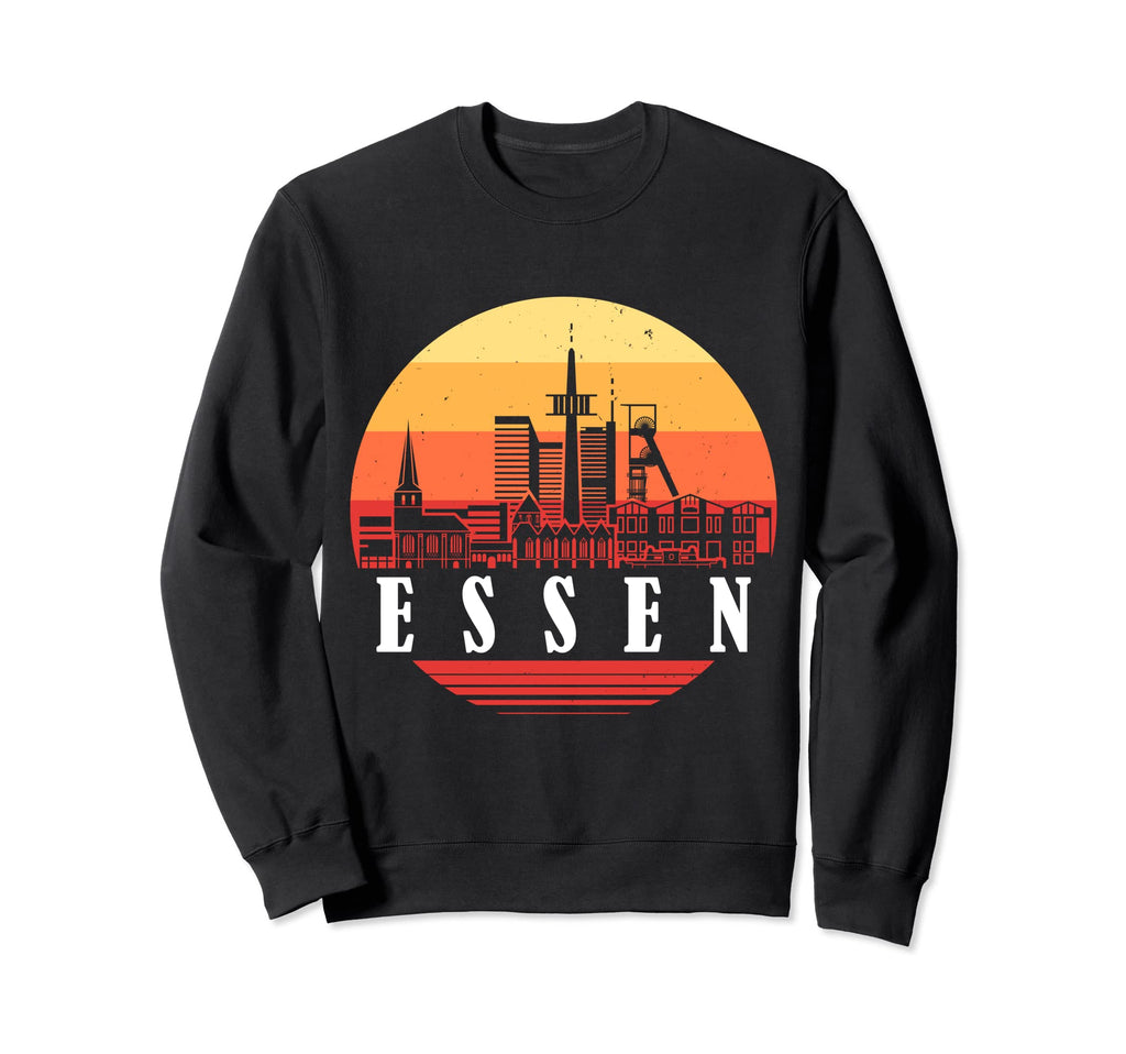 Essen Skyline Sunset Sweatshirt - Minimalist Print for Adults - T-Shirt, Sweatshirt, Hoodie