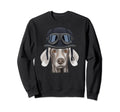 Funny Motorcycle Helmet Weimaraner Sweatshirt - Trendy Graphic Men Women - T-Shirt, Sweatshirt, Hoodie