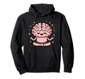 Brain Doing Yoga Funny Mindfulness Hoodie - Unique Graphic Unisex - T-Shirt, Sweatshirt, Hoodie