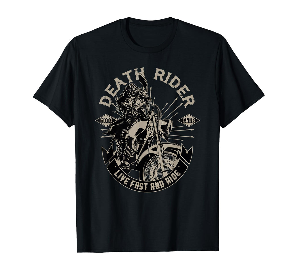 Death Rider Chopper Skull Biker T-Shirt - Aesthetic Graphic Men Women - T-Shirt, Sweatshirt, Hoodie