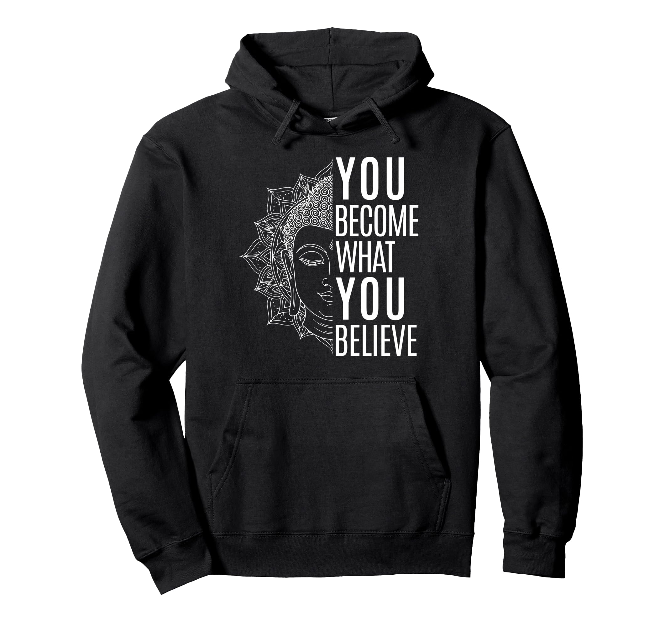 Inspiring Law Attraction Buddha Hoodie - Custom Art Print for Adults - T-Shirt, Sweatshirt, Hoodie