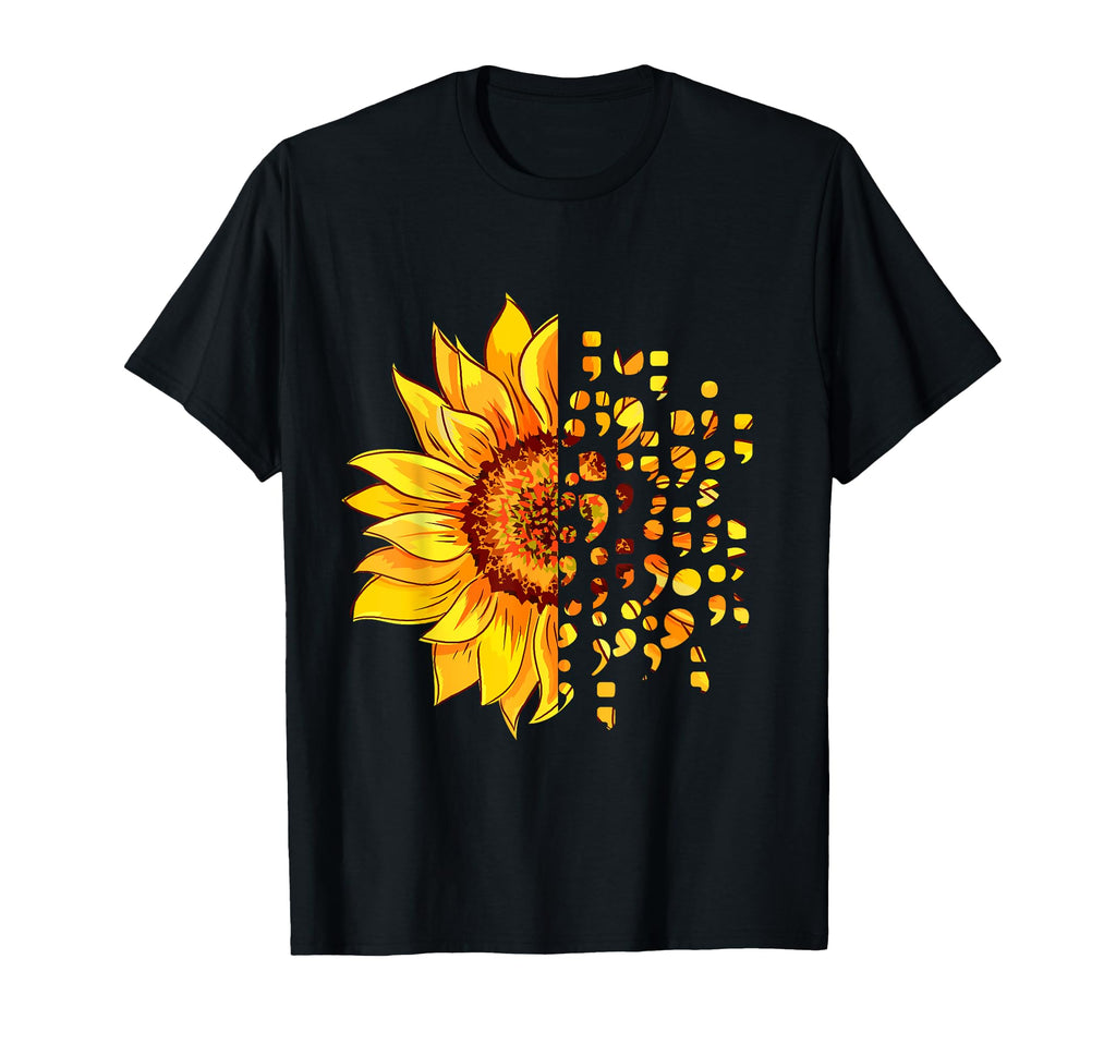 Suicide Awareness Semicolon Depression T-Shirt - Novelty Apparel Men Women - T-Shirt, Sweatshirt, Hoodie