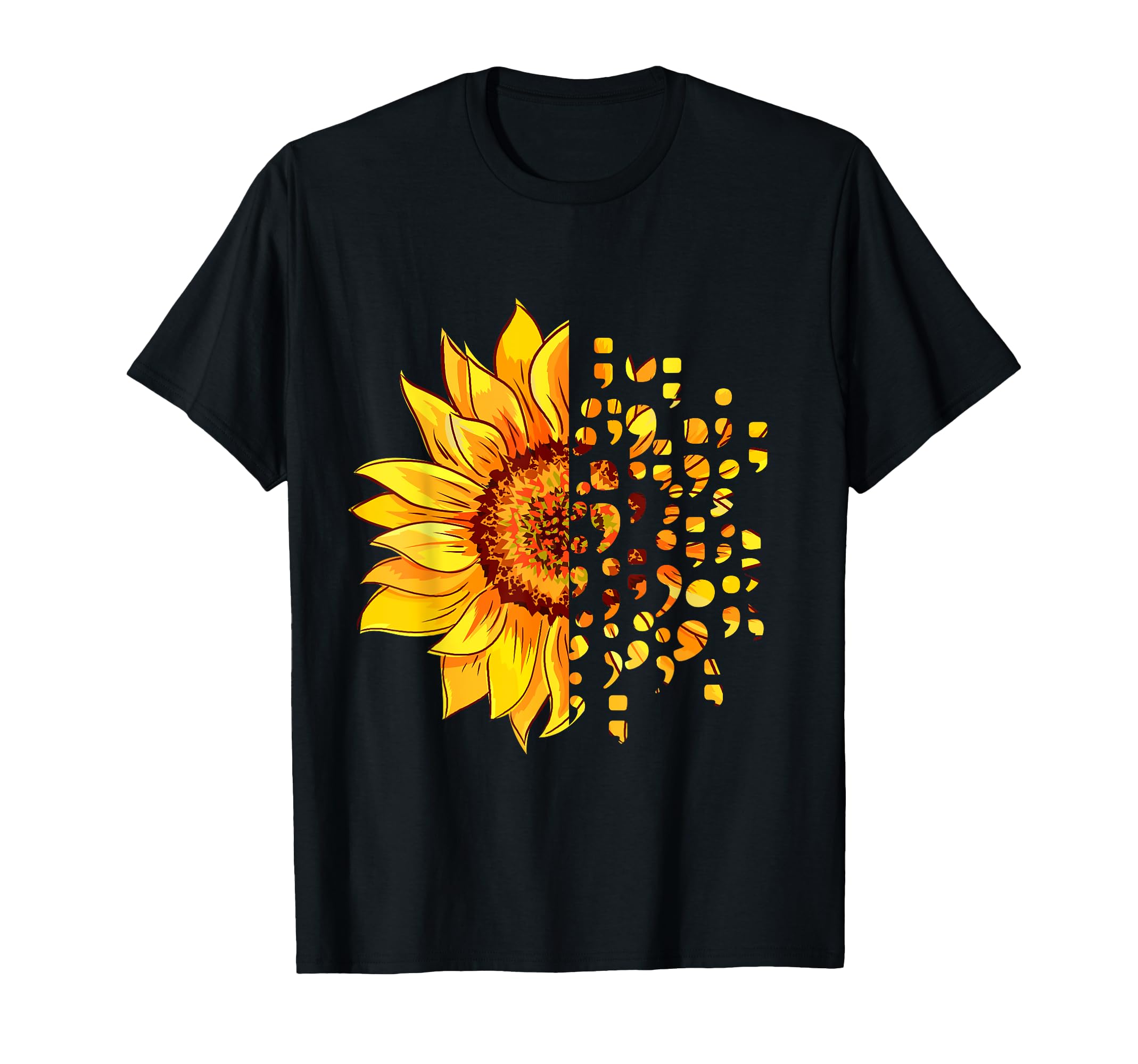 Suicide Awareness Semicolon Depression T-Shirt - Novelty Apparel Men Women - T-Shirt, Sweatshirt, Hoodie