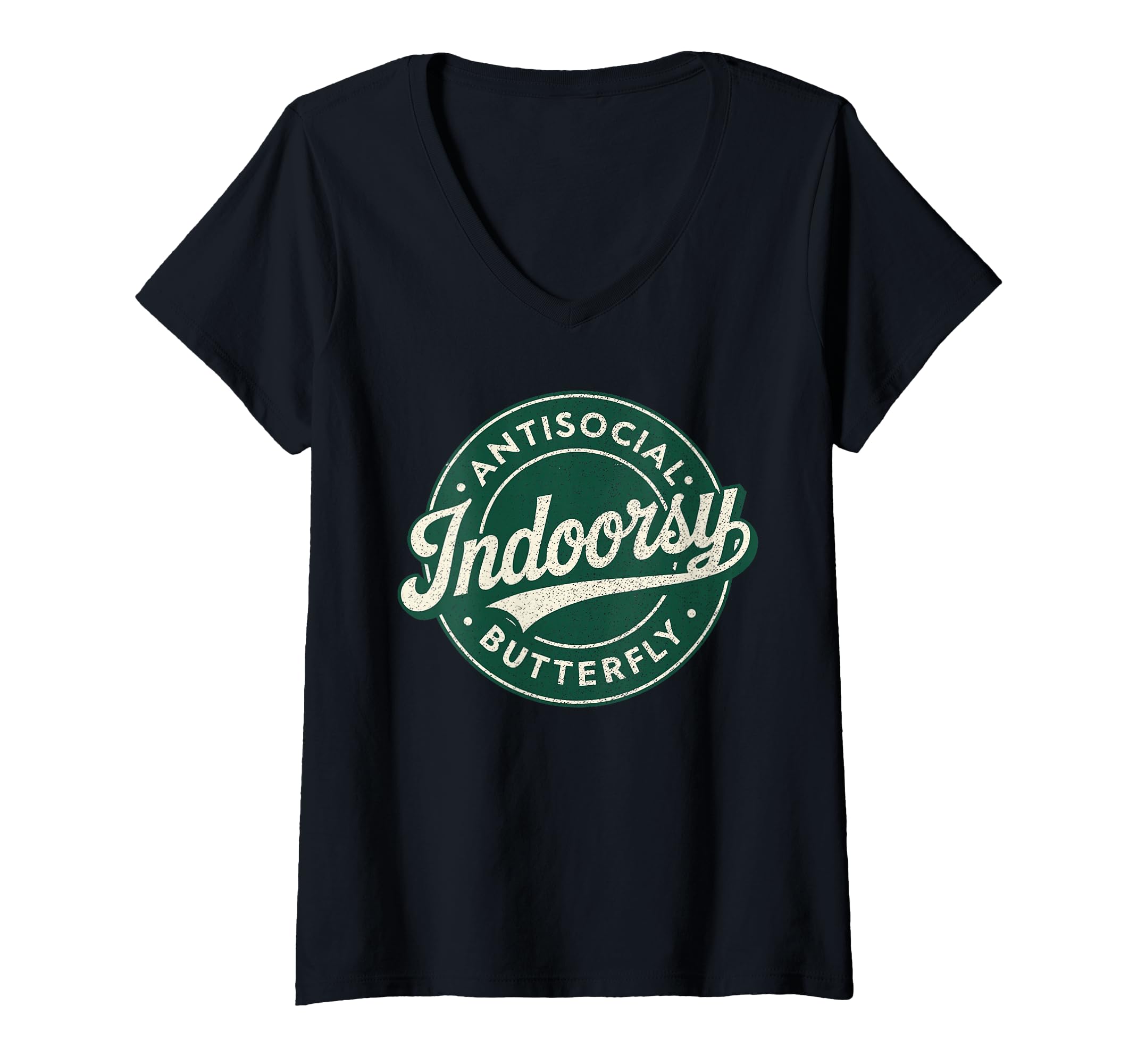 Womens Indoorsy Antisocial Butterfly T-Shirt - Minimalist Print Unisex - T-Shirt, Sweatshirt, Hoodie