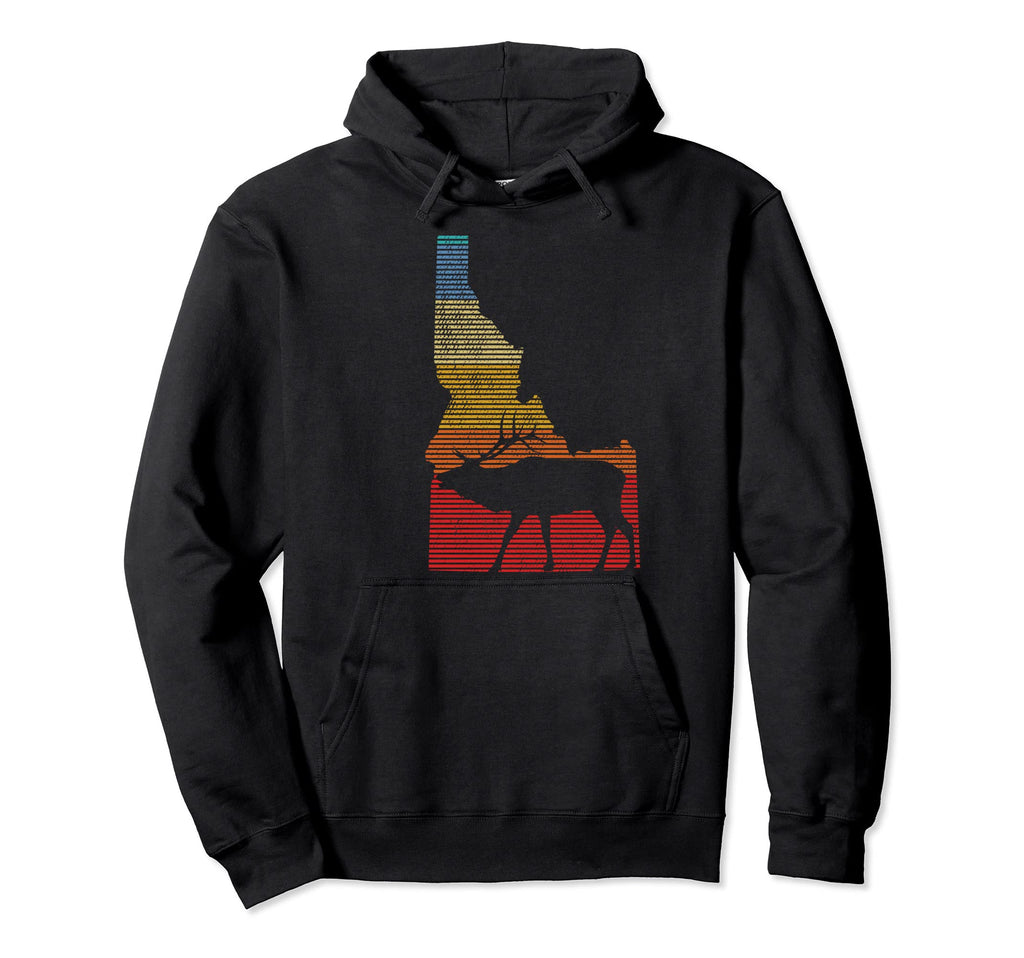 Idaho Elk Hunting Id Elk Hunter 70S Hoodie - Aesthetic Graphic Unisex - T-Shirt, Sweatshirt, Hoodie