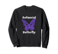 Antisocial Butterfly Sweatshirt - Aesthetic Graphic Men Women - T-Shirt, Sweatshirt, Hoodie