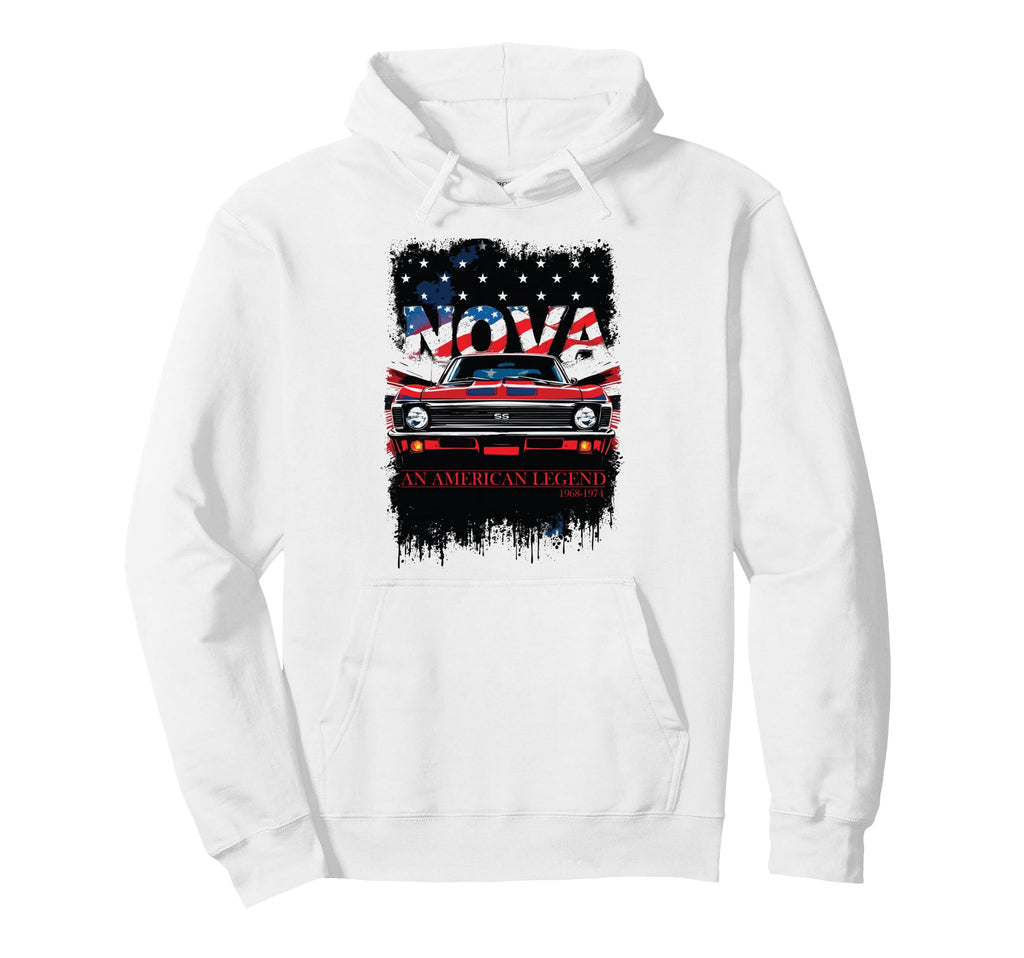 1968 1972 Front Grill Patriotic Usa Flag Hoodie - Streetwear Style Unisex - T-Shirt, Sweatshirt, Hoodie