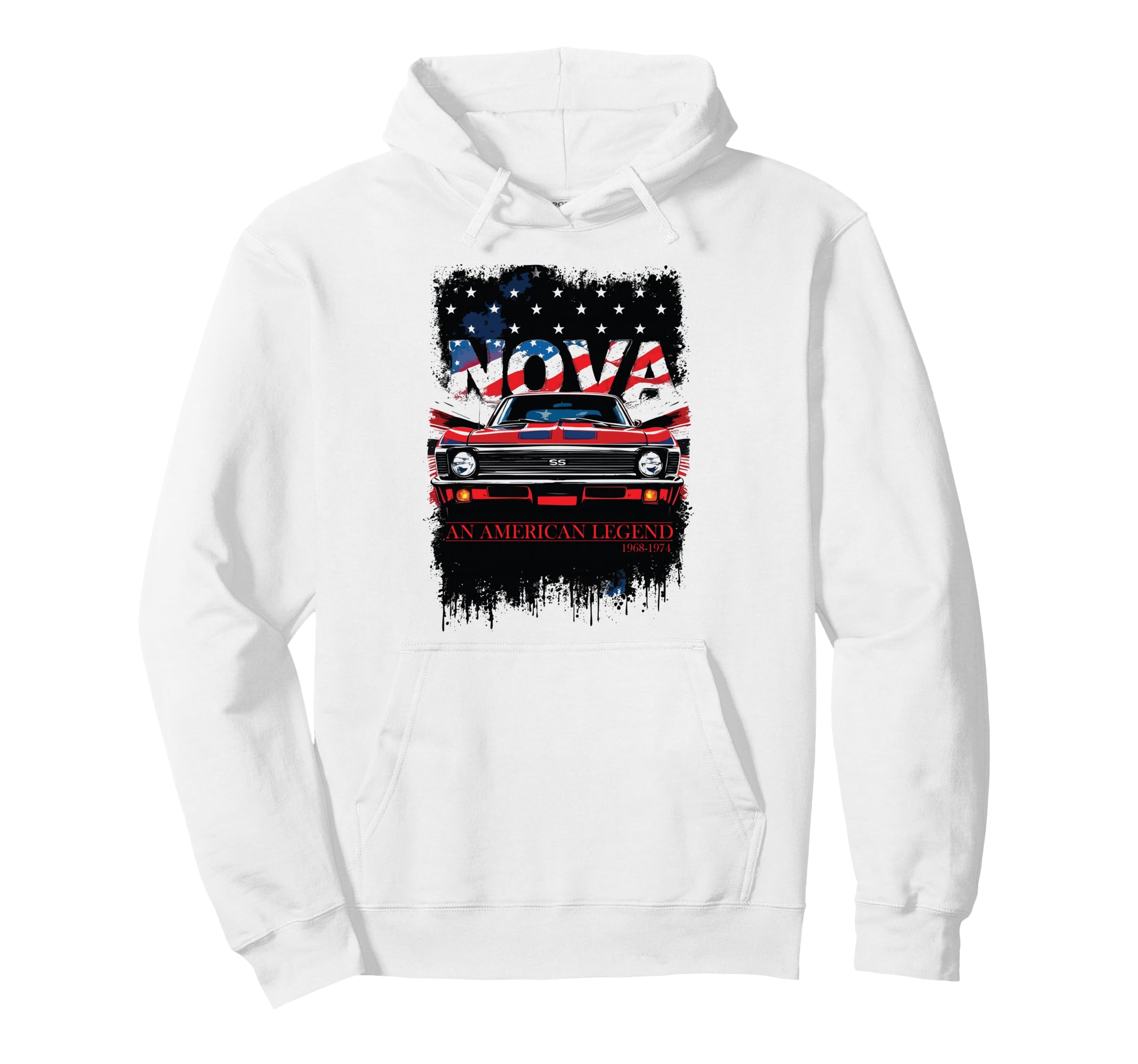 1968 1972 Front Grill Patriotic Usa Flag Hoodie - Streetwear Style Unisex - T-Shirt, Sweatshirt, Hoodie