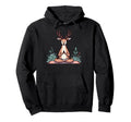 Meditation Deer Yoga Pose Relaxing Animal Hoodie - Trendy Graphic Men Women - T-Shirt, Sweatshirt, Hoodie