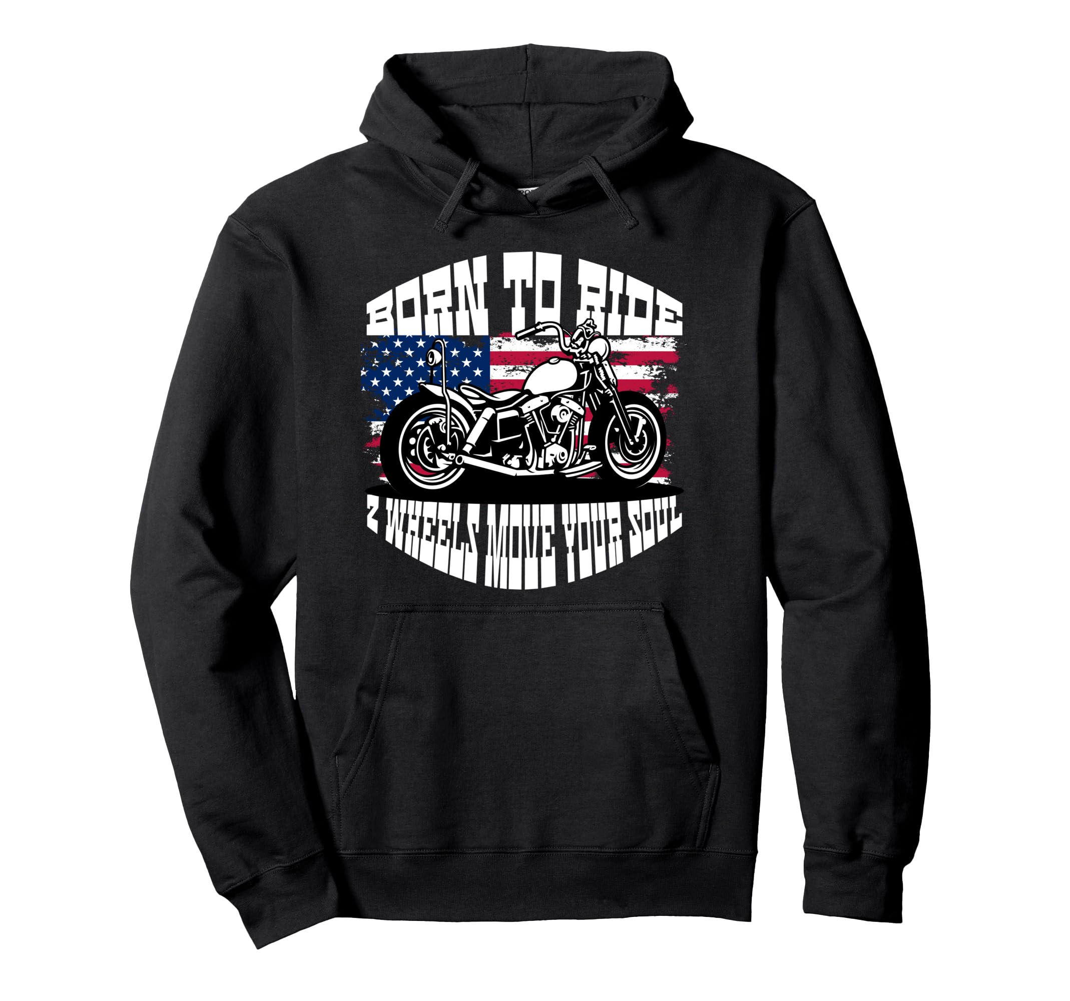 American Flag Motorcycle Biker Hoodie - Aesthetic Graphic Men Women - T-Shirt, Sweatshirt, Hoodie