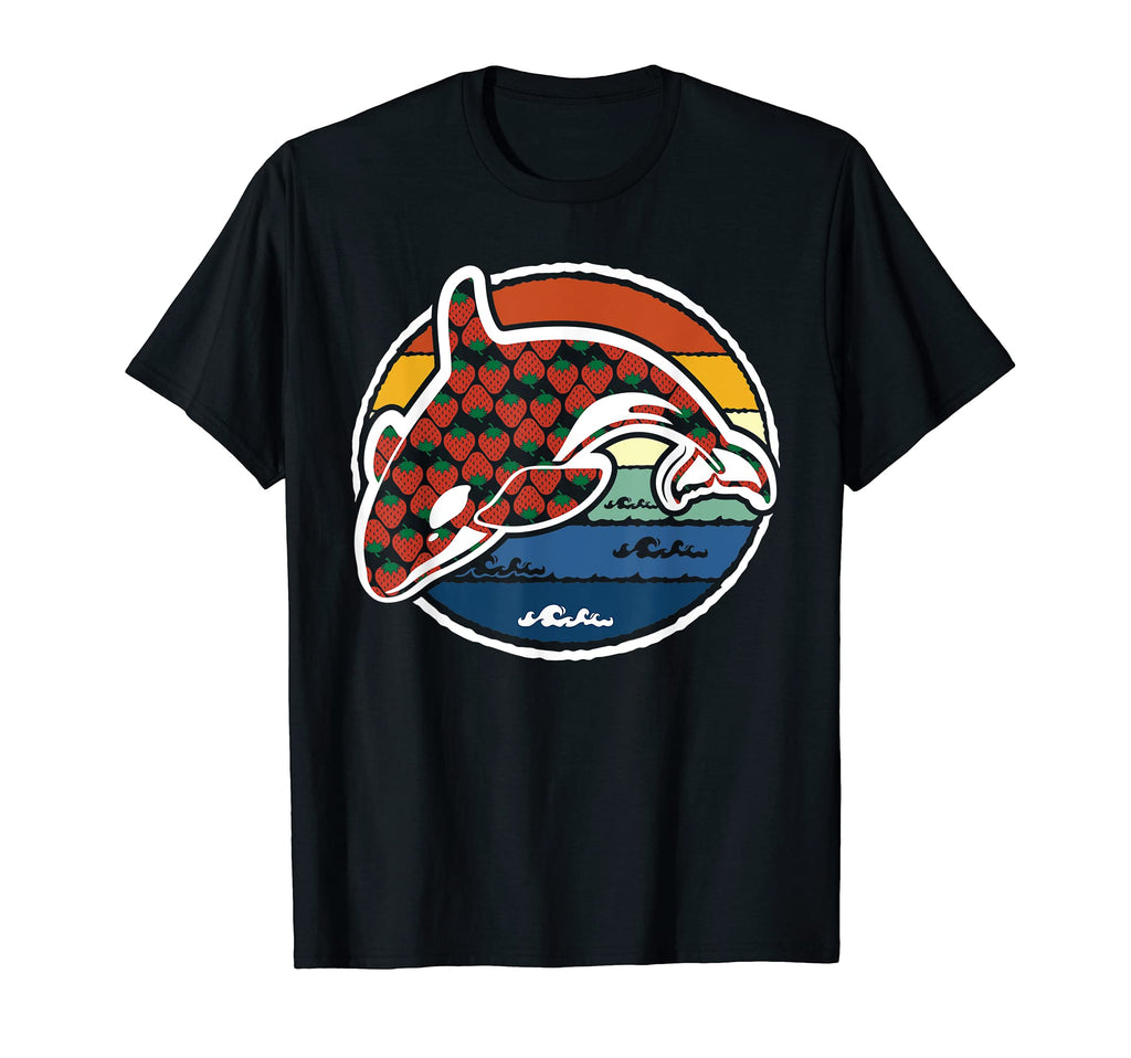 Strawberry Endangered Orca Sunset T-Shirt - Trendy Graphic for Adults - T-Shirt, Sweatshirt, Hoodie