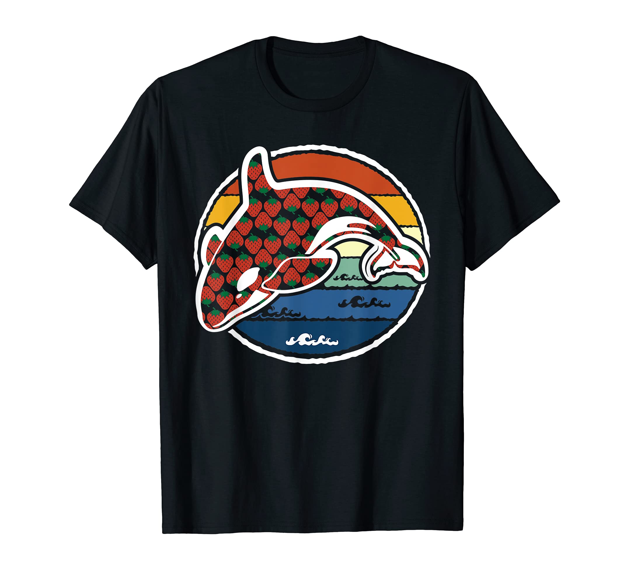 Strawberry Endangered Orca Sunset T-Shirt - Trendy Graphic for Adults - T-Shirt, Sweatshirt, Hoodie