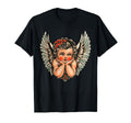 Valentines Day Cupid Flash Tattoo Art T-Shirt - Novelty Apparel for Adults - T-Shirt, Sweatshirt, Hoodie