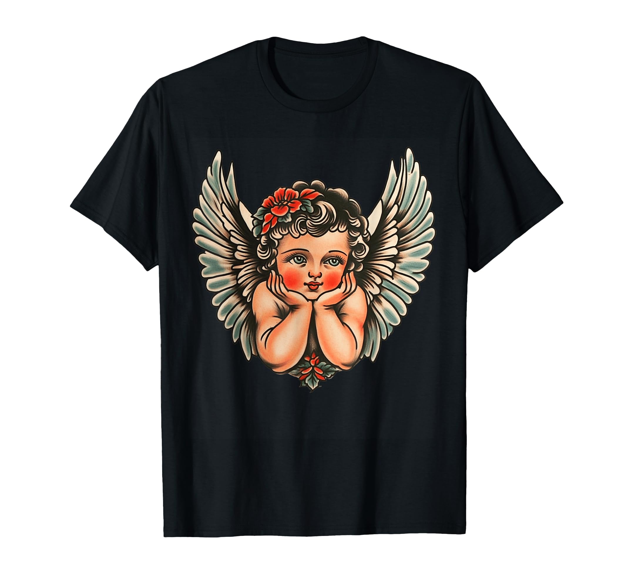 Valentines Day Cupid Flash Tattoo Art T-Shirt - Novelty Apparel for Adults - T-Shirt, Sweatshirt, Hoodie