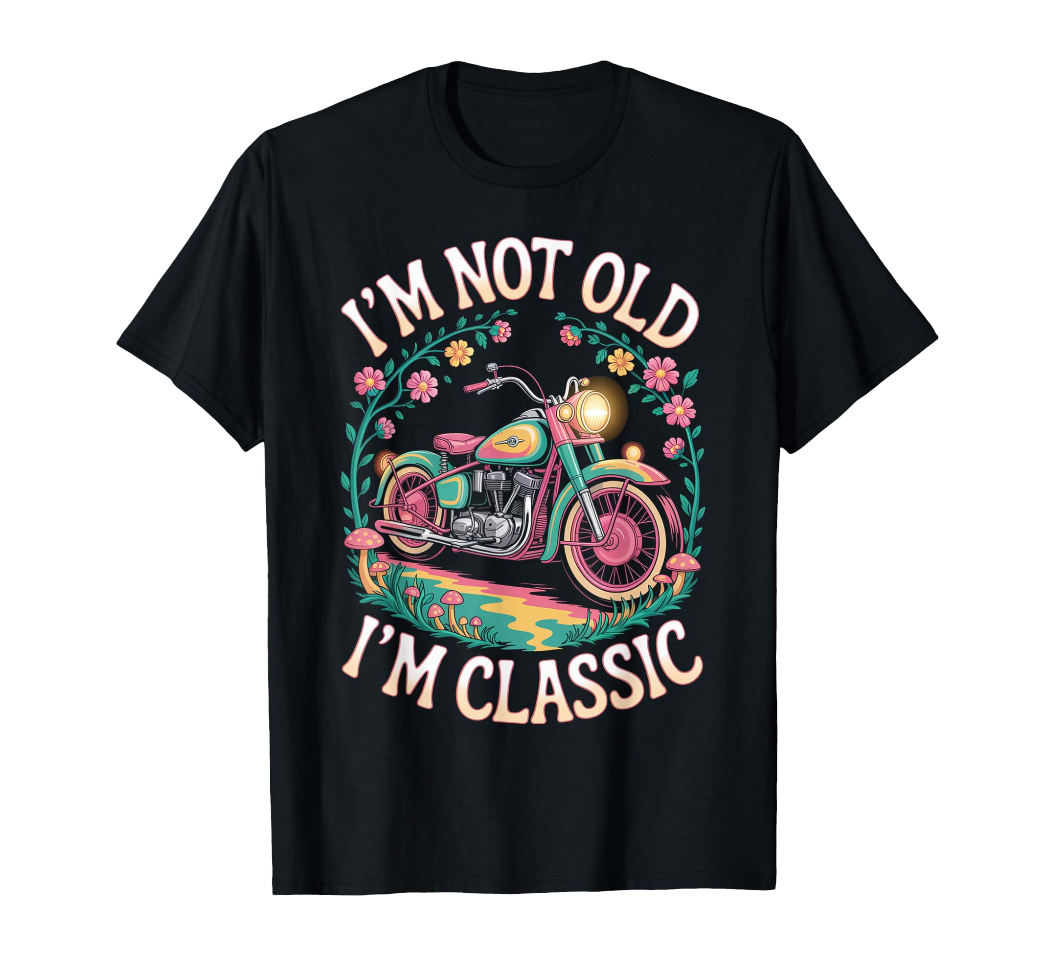 Psychedelic Biker Riding Motorcycle T-Shirt - Aesthetic Graphic Men Women - T-Shirt, Sweatshirt, Hoodie