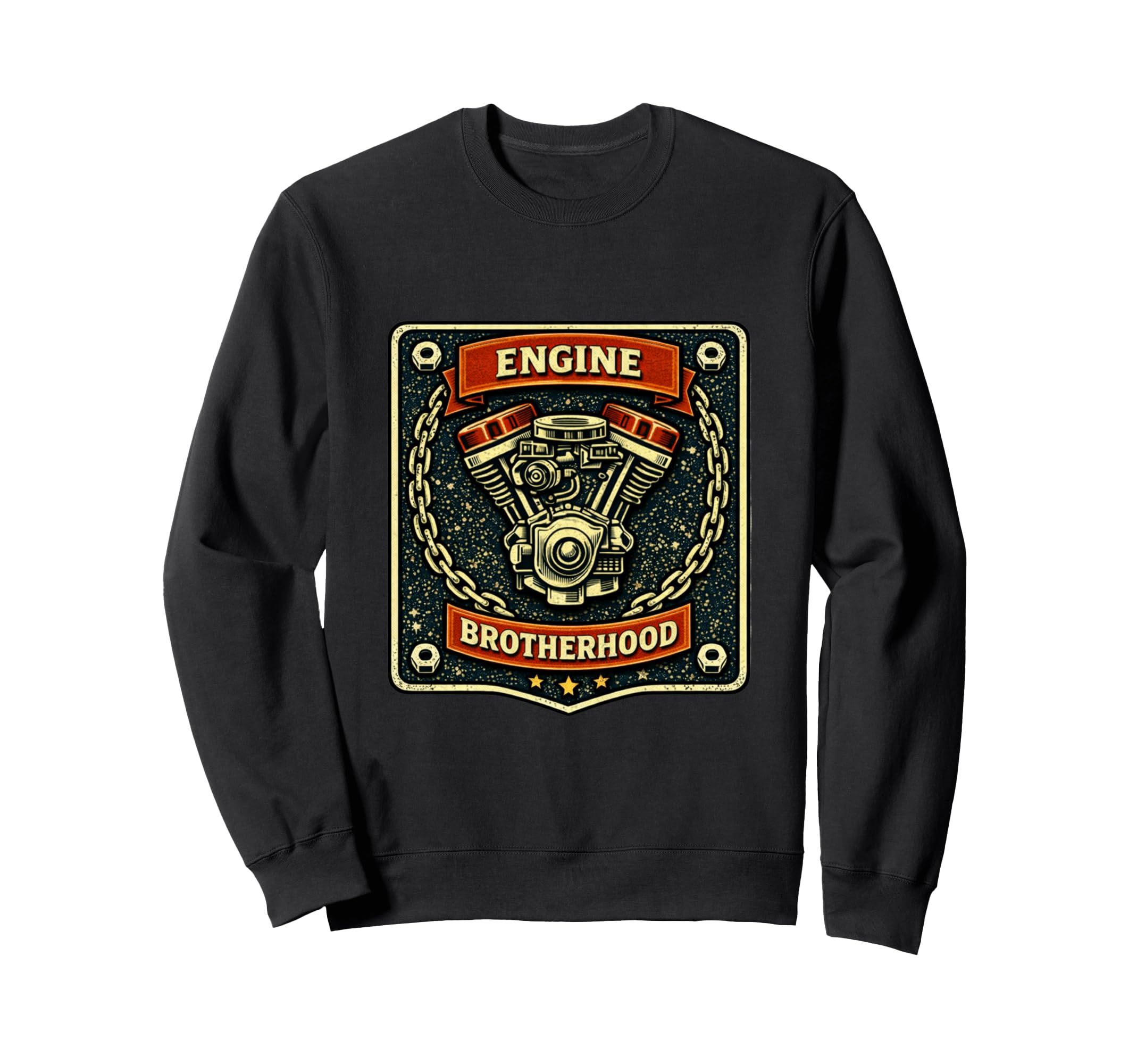 Motorcycle Engine Garage Sweatshirt - Unique Graphic Unisex - T-Shirt, Sweatshirt, Hoodie