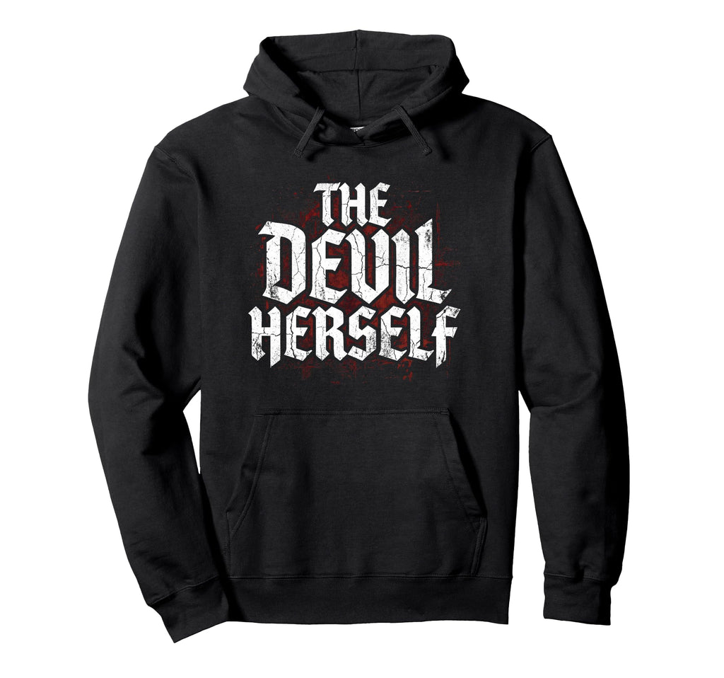 Devil Herself Occult Dark Feminine Hoodie - Fun Novelty Design Men Women - T-Shirt, Sweatshirt, Hoodie