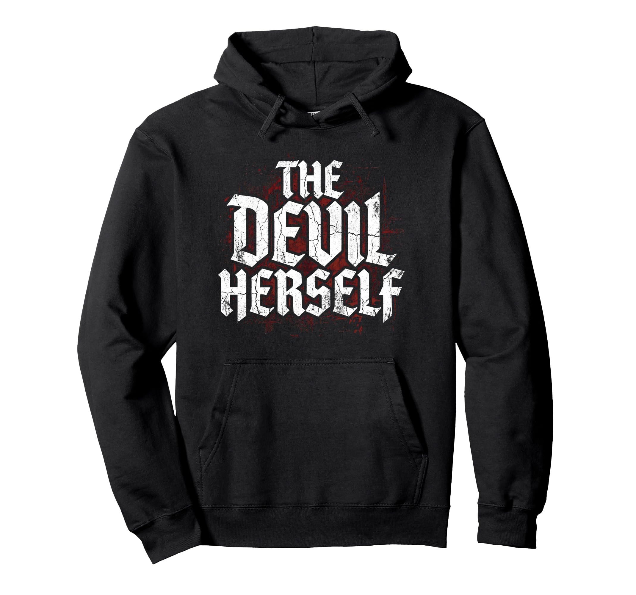 Devil Herself Occult Dark Feminine Hoodie - Fun Novelty Design Men Women - T-Shirt, Sweatshirt, Hoodie