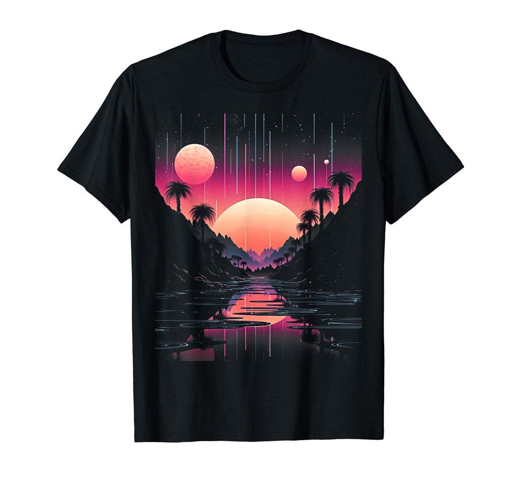 Vaporwave Solar System 80S Synthwave T-Shirt - Streetwear Style Unisex - T-Shirt, Sweatshirt, Hoodie