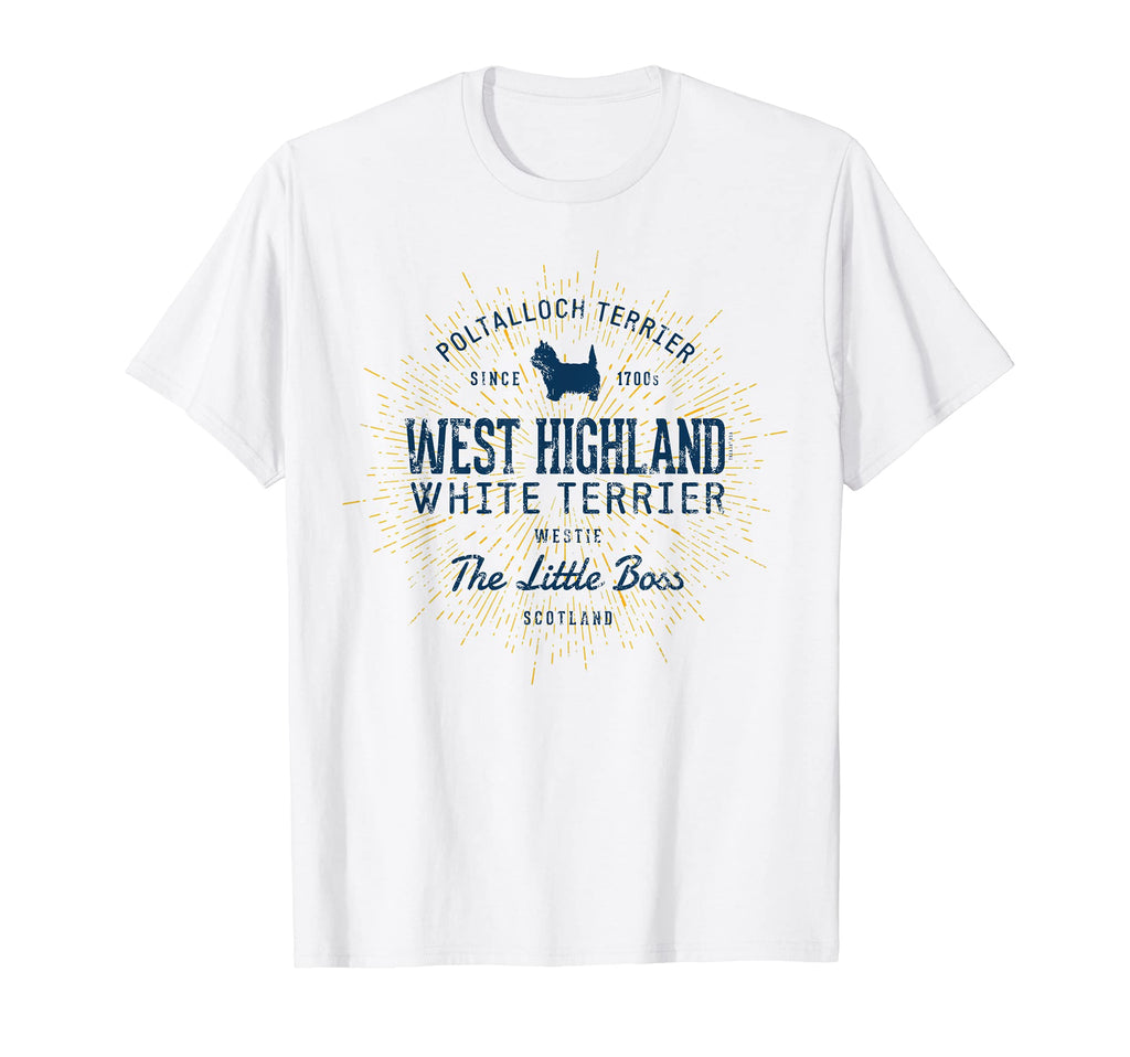 Westie Dog West Highland White T-Shirt - Fun Novelty Design for Adults - T-Shirt, Sweatshirt, Hoodie