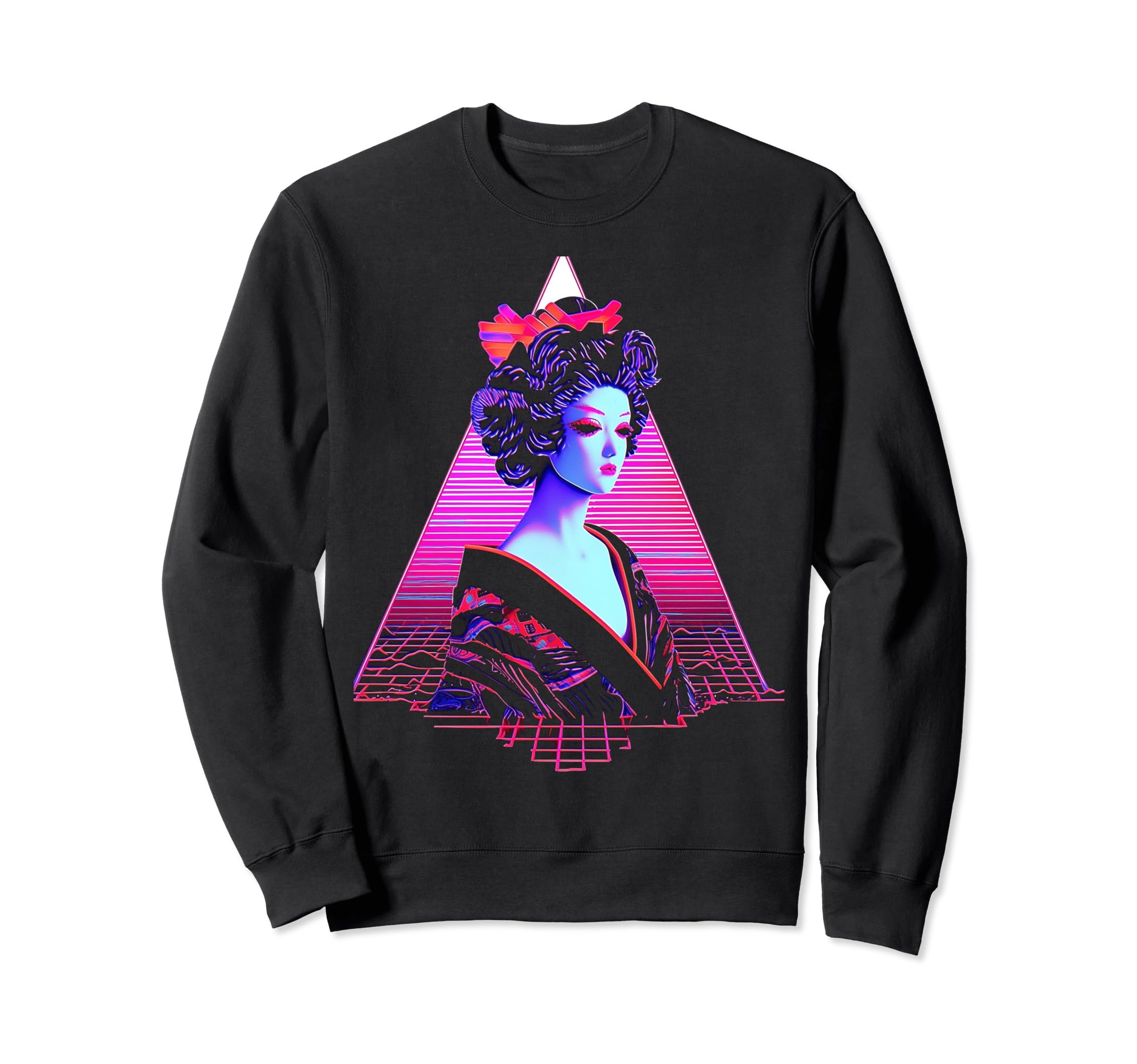 Vaporwave Geisha 80S Synthwave 22 Sweatshirt - Novelty Apparel Men Women - T-Shirt, Sweatshirt, Hoodie