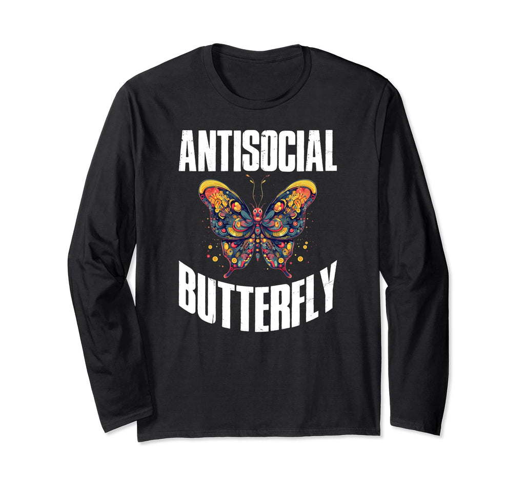 Antisocial Butterfly T-Shirt - Graphic Print Unisex - T-Shirt, Sweatshirt, Hoodie
