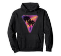 Synthwave Vaporwave Triangle Palm Trees Hoodie - Graphic Print Unisex - T-Shirt, Sweatshirt, Hoodie