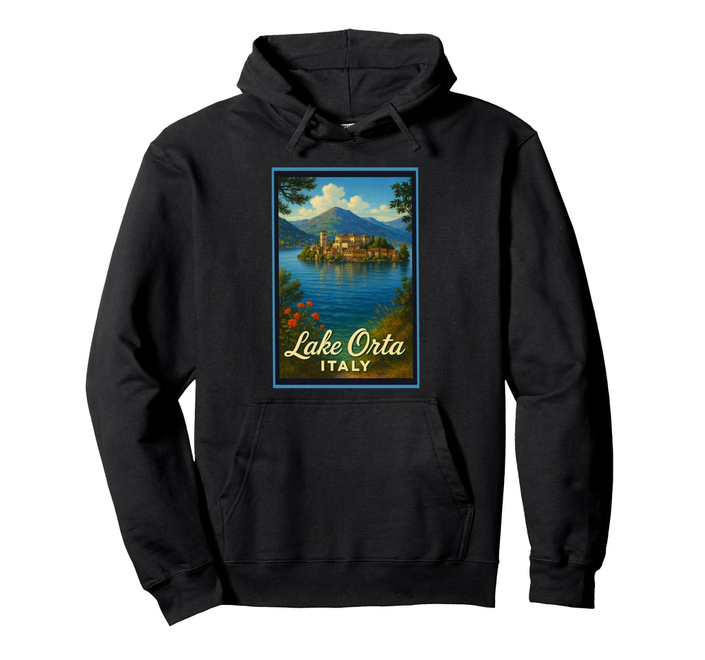 Lake Orta Italy 50S Travel Tour Hoodie - Casual Everyday Wear for Adults - T-Shirt, Sweatshirt, Hoodie