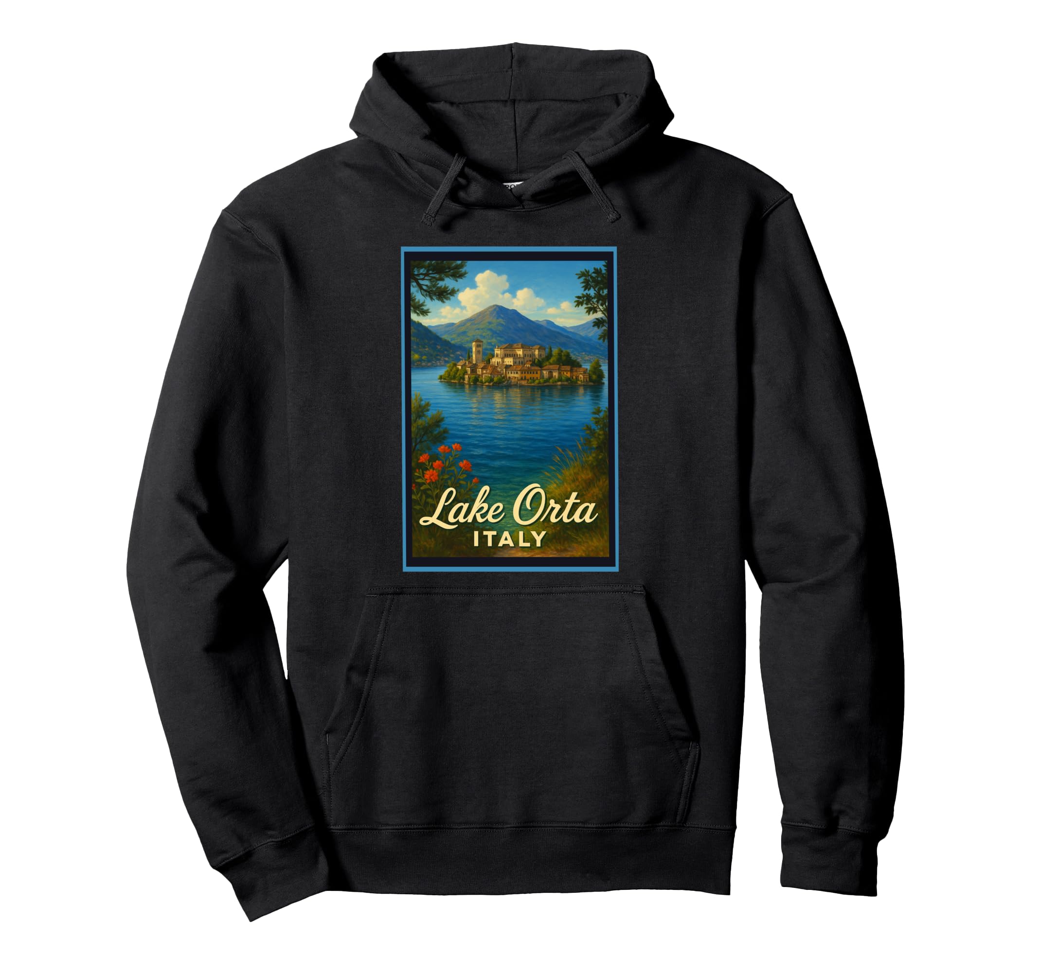 Lake Orta Italy 50S Travel Tour Hoodie - Casual Everyday Wear for Adults - T-Shirt, Sweatshirt, Hoodie