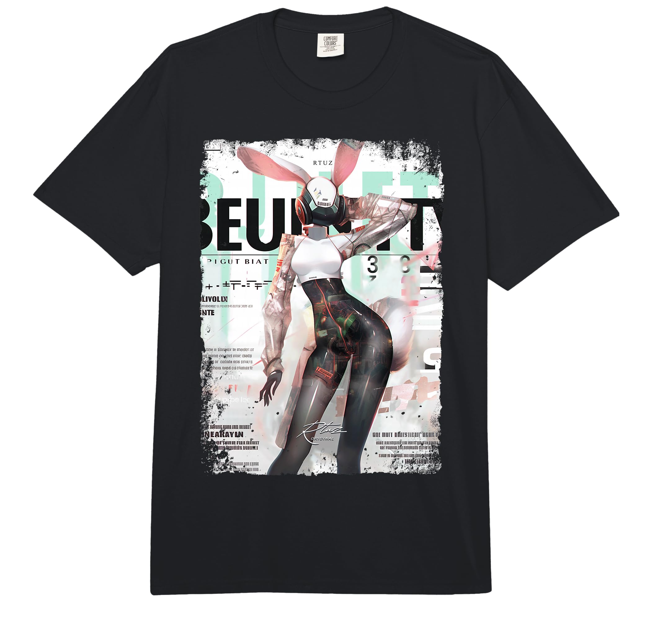 Magazine Cover Bunny Collage Sexy T-Shirt - Minimalist Print for Adults - T-Shirt, Sweatshirt, Hoodie